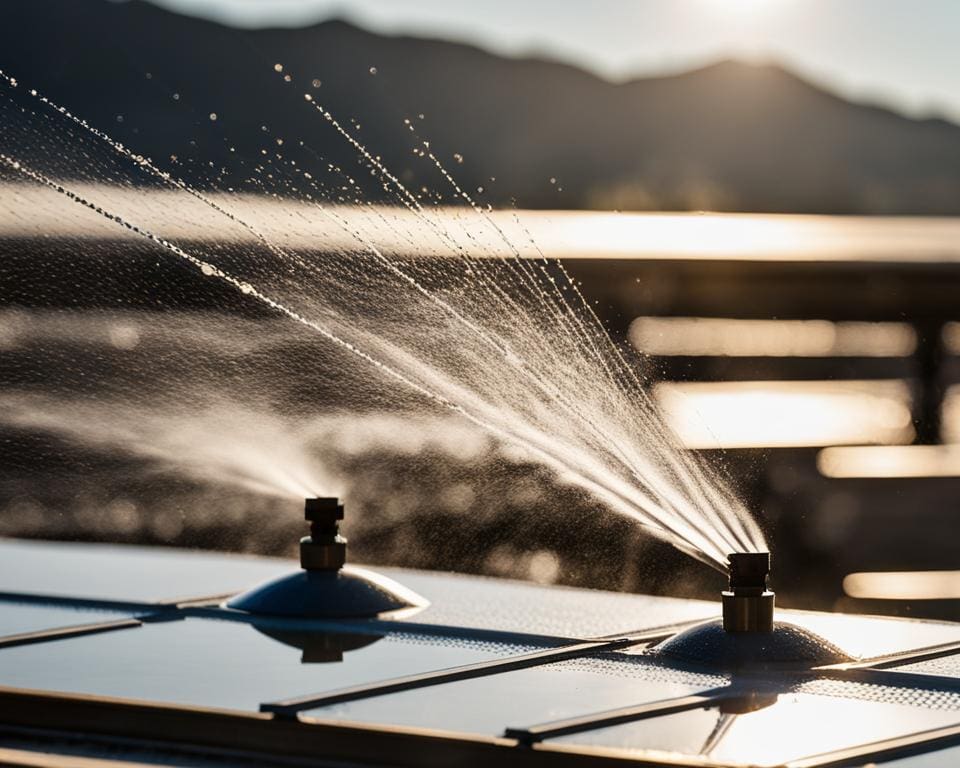 reinigen van zonnepanelen met water