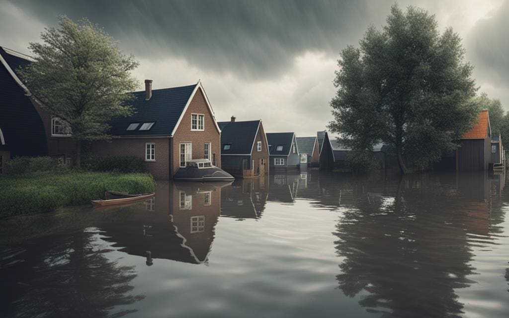 welk deel nederland onder water