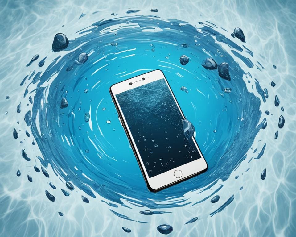 telefoon laten vallen in water