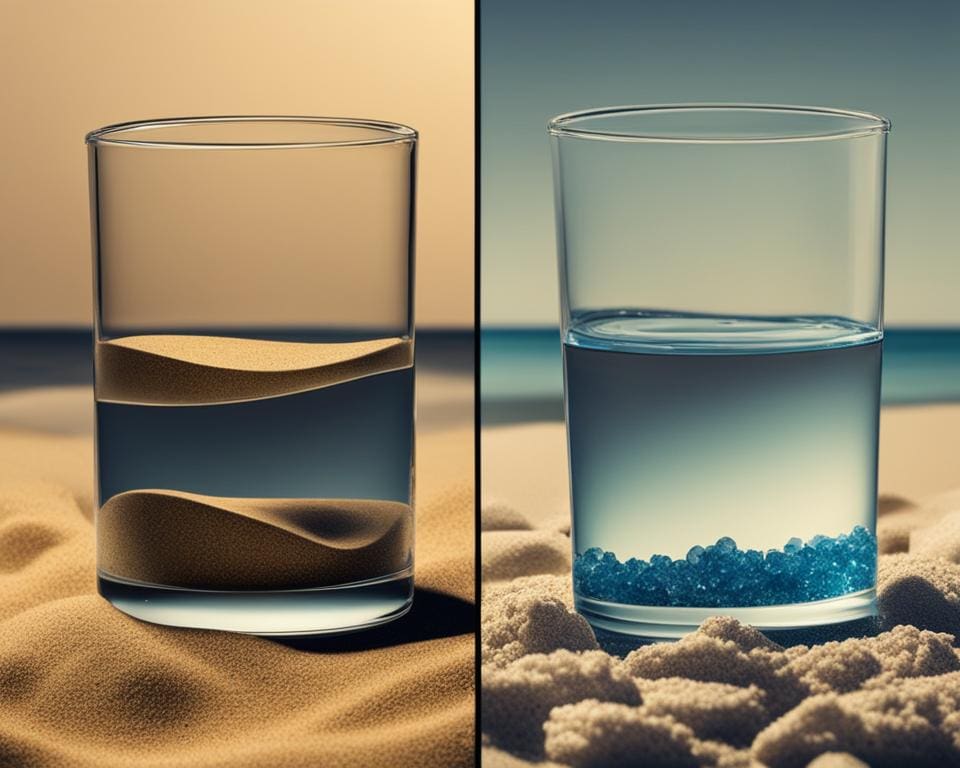 wat is zwaarder water of zand