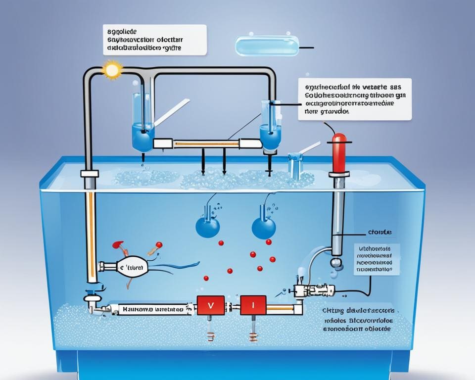 werking van een water electrolyzer